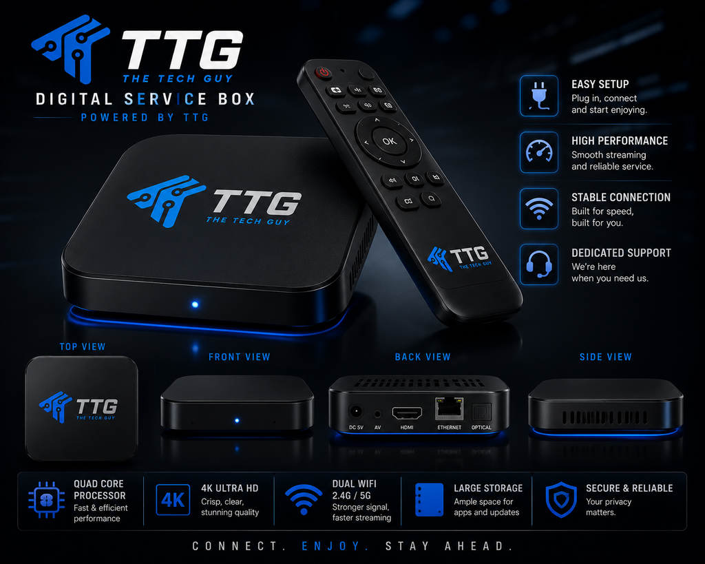 4k Android Tv Box & Upgraded Wireless Bluetooth Remote