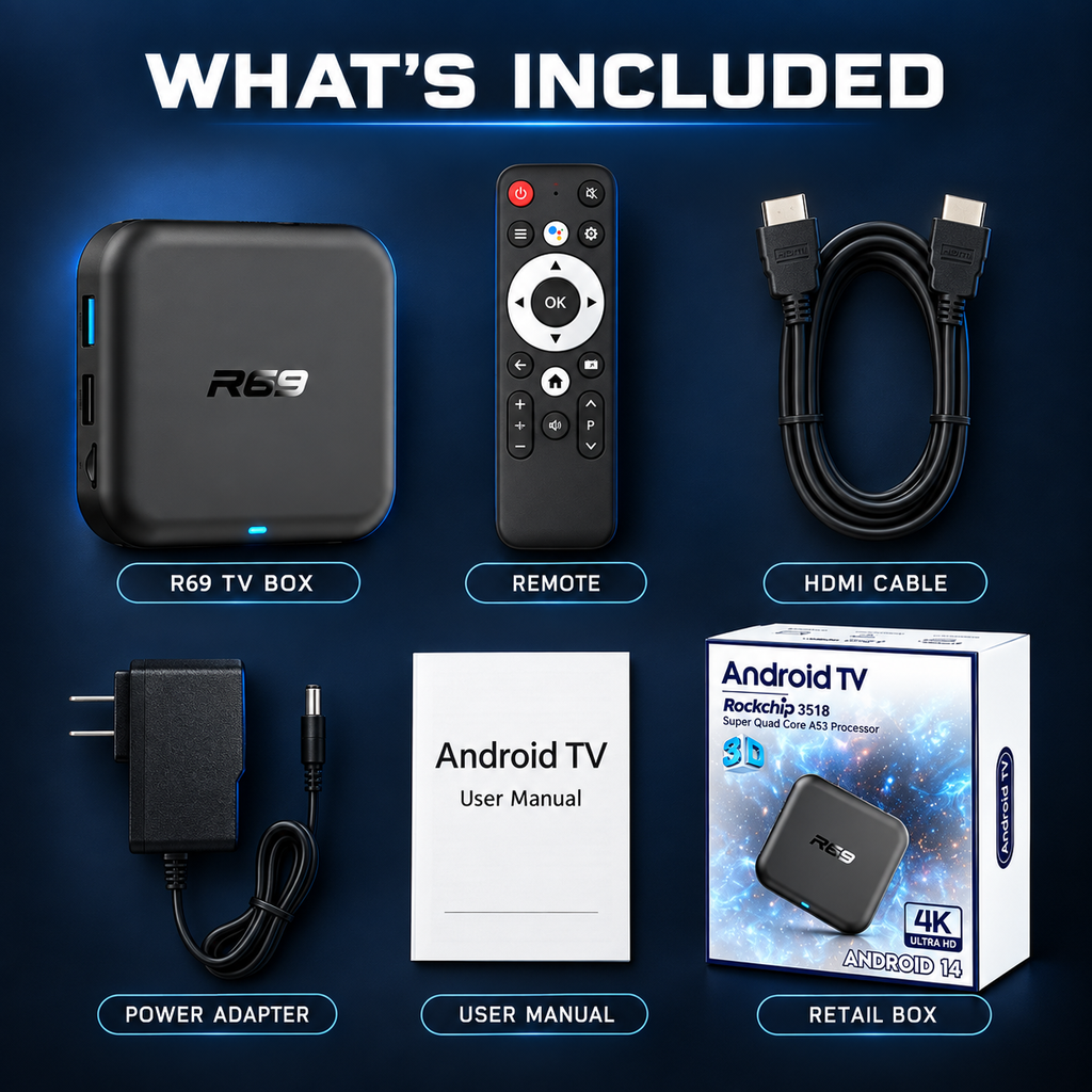 R69 4K Android TV Box  — 18 Months TTG Access Included